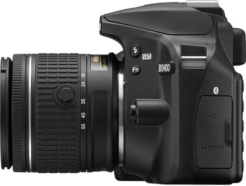 كاميرا Nikon D3400 DSLR مع عدسة AF-P DX NIKKOR مقاس 18-55 مم f/3.5-5.6G VR و70-300 مم f/4.5-6.3G ED وعدسة 420-800 مم f/8 + ذاكرة 128 جيجابايت + بطارية إضافية + حقيبة كاميرا + المزيد (حزمة 25 قطعة) (متجددة) in Saudi Arabia