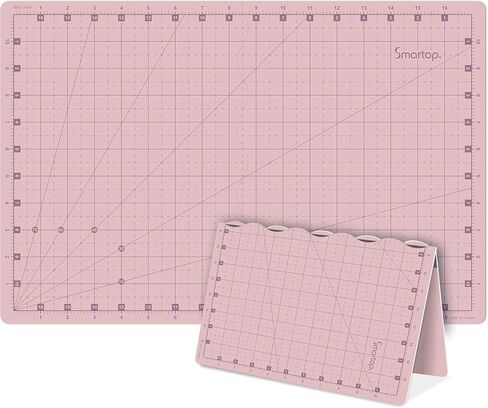 SMARTOP 18"x12" Self Healing 3 Layer Folding Cutting Mat, Non-Slip Non-Reflective, Great for Crafts, Quilting, Sewing, Scrapbooking Molandi Pink (Molandi Pink) in Saudi Arabia
