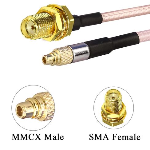 TUOLNK SMA to MMCX Cable SMA Female to MMCX Male RG316 Coax Cable 6inch(15cm) MMCX to SMA WiFi Antenna Extension Cable for Antenna 2 Pack in Saudi Arabia