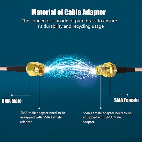 TUOLNK SMA to MMCX Cable SMA Female to MMCX Male RG316 Coax Cable 6inch(15cm) MMCX to SMA WiFi Antenna Extension Cable for Antenna 2 Pack in Saudi Arabia