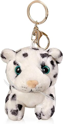 White Tiger Keychain Cute Tiger Plush Charm Derpy Keychain Bengals Animal Accessories for Women Bag Key Holder Jewelry in Saudi Arabia