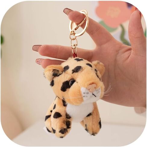 White Tiger Keychain Cute Tiger Plush Charm Derpy Keychain Bengals Animal Accessories for Women Bag Key Holder Jewelry in Saudi Arabia