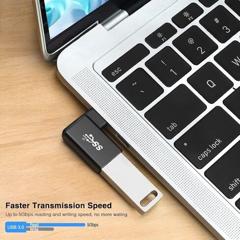 محول USB 3.0 إلى Type-C 90 درجة (2 حزمة)، USB أنثى إلى USB-C ذكر OTG للشحن السريع ونقل البيانات in Saudi Arabia