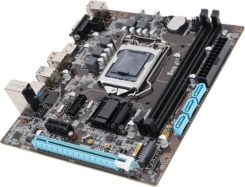 PUSOKEI H110 Gaming Motherboard, LGA 1151 ATX 2 Channel DDR4 M.2 NVME NGFF PCIe Motherboard with High Speed M.2 Interface and 8 Layer PCB, for 6th 7th 8th Gen 14nm CPU in Saudi Arabia