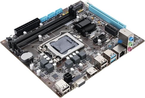 PUSOKEI H110 Gaming Motherboard, LGA 1151 ATX 2 Channel DDR4 M.2 NVME NGFF PCIe Motherboard with High Speed M.2 Interface and 8 Layer PCB, for 6th 7th 8th Gen 14nm CPU in Saudi Arabia