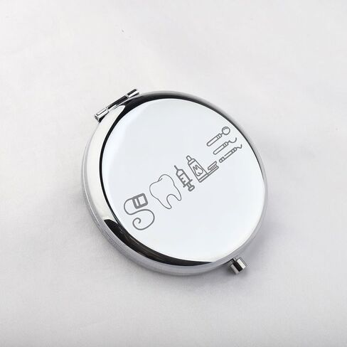 WUSUANED Teeth Dentist Makeup Mirror Dental Hygienist Mirror Dentist Gift Dental Gift Dental Assistant Gift (Teeth Dentist Mirror) in Saudi Arabia