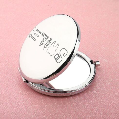 WUSUANED Teeth Dentist Makeup Mirror Dental Hygienist Mirror Dentist Gift Dental Gift Dental Assistant Gift (Teeth Dentist Mirror) in Saudi Arabia
