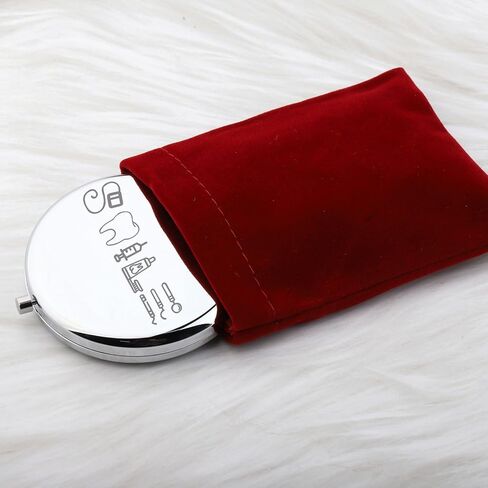 WUSUANED Teeth Dentist Makeup Mirror Dental Hygienist Mirror Dentist Gift Dental Gift Dental Assistant Gift (Teeth Dentist Mirror) in Saudi Arabia