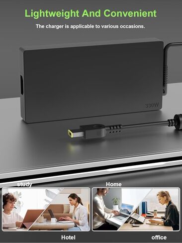 330W GaN AC Adapter Compatible with Lenovo Legion pro 9 7 9i 7i 5i 5 16" 16ARX8H 16IRX8H 16IRX9H 16IRX8 16IRX9 RTX 4070 4080 4090 Gaming Laptop ADL330SDC3A ADL330SCC3A ADL330SLC3A in Kuwait