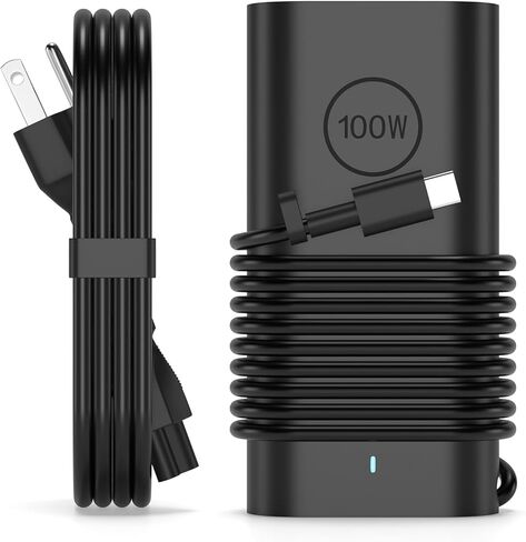 شاحن USB-C بقوة 100 واط متوافق مع Dell Precision 3480 3490 3580 3581 3590 3591 5480 5490 5680 5690 Latitude 9440 9450 2 في 1 7000 5000 سلسلة متوافقة مع Inspiron 13 14 16 17 Pro 14 16 زائد in Kuwait