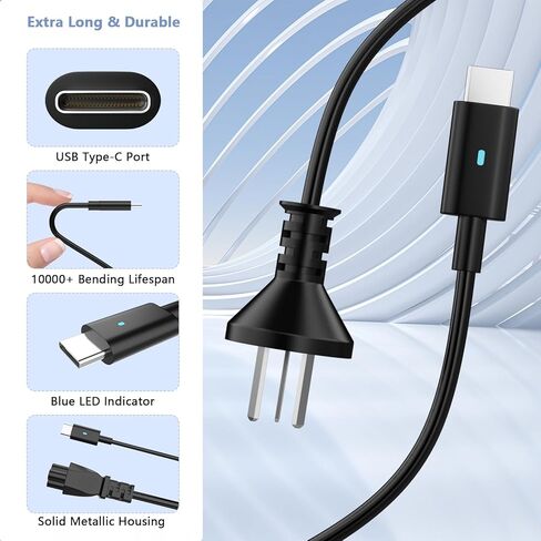 شاحن USB-C بقوة 100 واط متوافق مع Dell Precision 3480 3490 3580 3581 3590 3591 5480 5490 5680 5690 Latitude 9440 9450 2 في 1 7000 5000 سلسلة متوافقة مع Inspiron 13 14 16 17 Pro 14 16 زائد in Kuwait