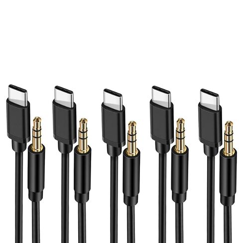 كابل USB C إلى 3.5 ملم صوت Aux Jack 3.3FT، سلك ستيريو للسيارة من النوع C إلى 3.5 ملم لهاتف iPhone 15 16 17 Pro Max، Samsung Galaxy S25 S24 S23 S22 S21 Ultra، Note 20 10، Pixel 9 8 XL، iPad Pro، فضي in Saudi Arabia