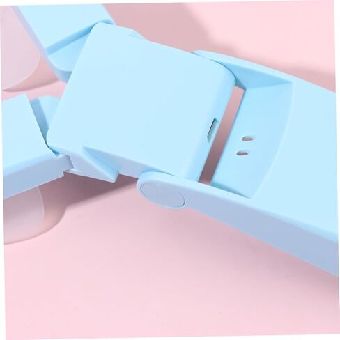 BESPORTBLE مروحة صغيرة USB برأس مزدوج، قابلة للشحن، مروحة صغيرة محمولة باليد للسفر والاستخدام في الهواء الطلق باللون الأزرق in Kuwait