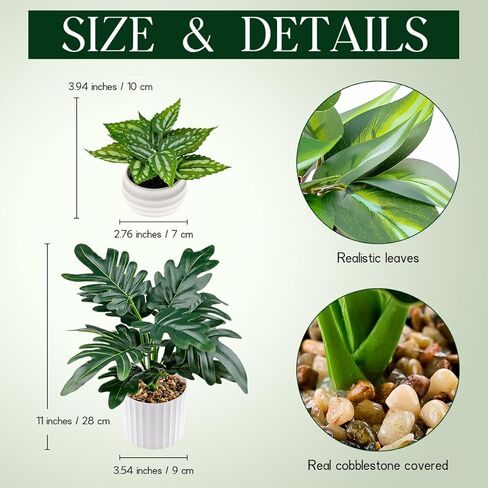 Gresorth 1 Pcs Artificial Large Palm Leaves Potted Decoration Fake Green Plant Bonsai Display Lifelike Tropical Monstera Ornament Home Housewarming Cabinet in Saudi Arabia