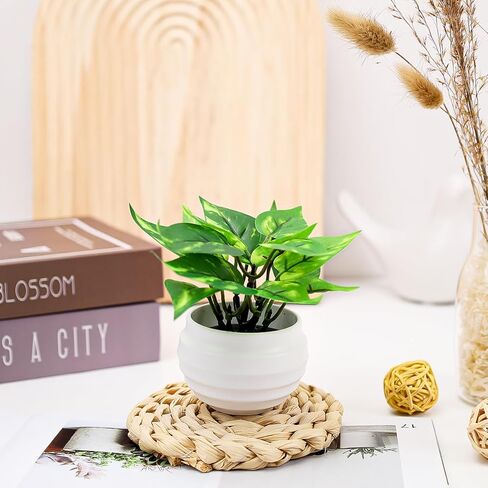 Gresorth 1 Pcs Artificial Large Palm Leaves Potted Decoration Fake Green Plant Bonsai Display Lifelike Tropical Monstera Ornament Home Housewarming Cabinet in Saudi Arabia