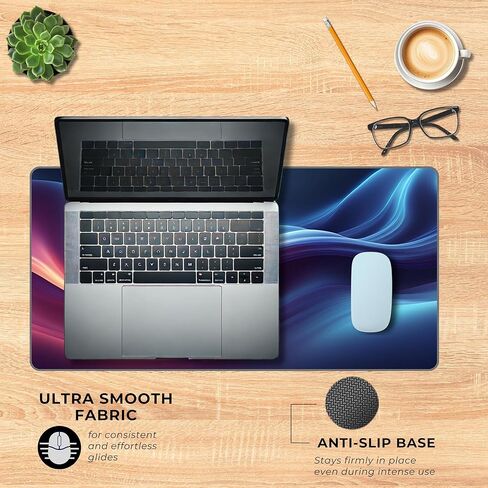 لوحة الماوس ، Aurora Waveflow Desk Desk Mat (23.6 × 11.8 بوصة) in Saudi Arabia
