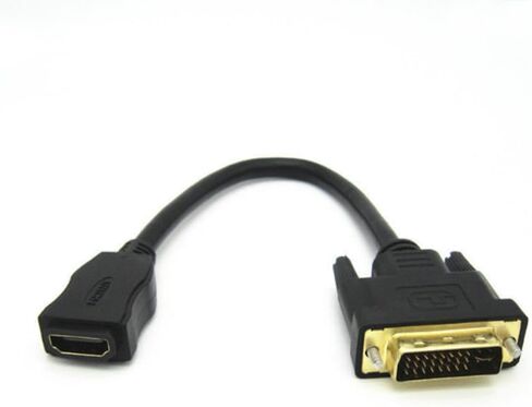 كابل HDMI إلى DVI، محول DVI إلى HDMI DVI-D (24+1) توصيل إلى HDMI أنثى 4K 1080P Full HD 3D in Kuwait