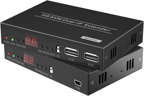 موسع HDMI KVM 200 متر عبر IP POE USB عبر شبكة إيثرنت cat6 Rj45 لحلقة محلية للوحة مفاتيح الماوس (جهاز الإرسال فقط، قابس الاتحاد الأوروبي) in Saudi Arabia