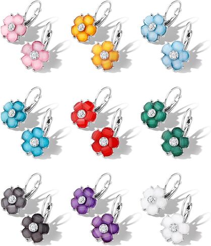 Ritach Small Dangle Earrings for Women Trendy 14K Gold Plated Hypoallergenic Leverback Drop Earrings for Jewelry Gifts in Kuwait