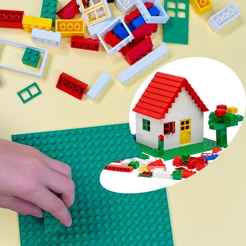 Creative Building Set with Classic Building Blocks - 400-Piece Set - 19 Shapes Include Doors, Windows, Roof Tiles, and Base Plates - 8 Colors - Reusable Storage Case in Saudi Arabia