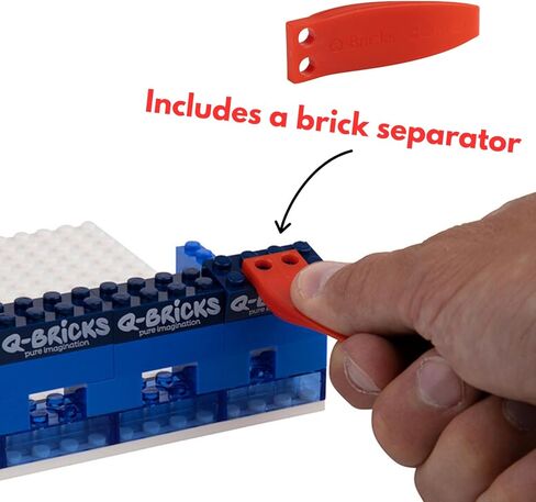 Creative Building Set with Classic Building Blocks - 400-Piece Set - 19 Shapes Include Doors, Windows, Roof Tiles, and Base Plates - 8 Colors - Reusable Storage Case in Saudi Arabia