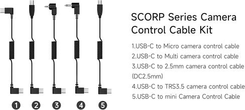 مثبت الكاميرا FeiyuTech SCORP-C2 مع مجموعة كابل التحكم في الكاميرا من سلسلة SCORP in Saudi Arabia