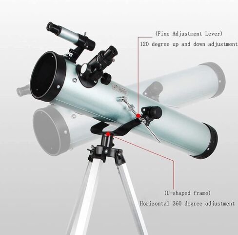 Telescope for Adults Beginners Kids, 76mm Aperture 700mm Astronomical Reflector Telescope BAK4 Prism Lens Telescope for Astronomy and Observe The Moon and Landscape in Saudi Arabia