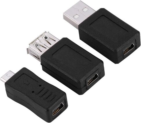 plplaaoo USB2 0 Adapters Converters Connectors High Speed Plug Play Multiple Types Kit Universal Compatibility for Laptops Mobile Hard Drives Black 10 Pack in Saudi Arabia