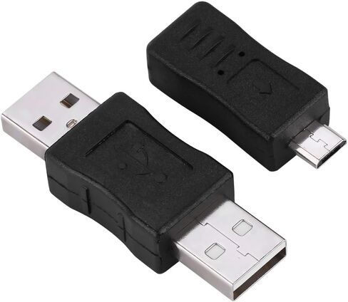 plplaaoo USB2 0 Adapters Converters Connectors High Speed Plug Play Multiple Types Kit Universal Compatibility for Laptops Mobile Hard Drives Black 10 Pack in Saudi Arabia