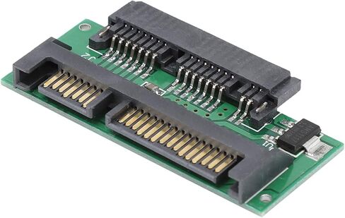 plplaaoo Micro SATA to SATA Adapter Compact Dual Voltage 16 Pin Female to 22 Pin Male Converter for 1.8 Inch SSD HDD to 2.5 Inch Drive ABS Black 54.6x26.4x6mm in Saudi Arabia