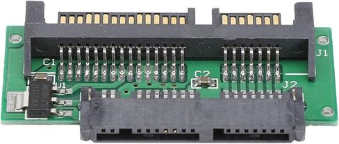 plplaaoo Micro SATA to SATA Adapter Compact Dual Voltage 16 Pin Female to 22 Pin Male Converter for 1.8 Inch SSD HDD to 2.5 Inch Drive ABS Black 54.6x26.4x6mm in Saudi Arabia