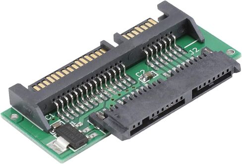 plplaaoo Micro SATA to SATA Adapter Compact Dual Voltage 16 Pin Female to 22 Pin Male Converter for 1.8 Inch SSD HDD to 2.5 Inch Drive ABS Black 54.6x26.4x6mm in Saudi Arabia