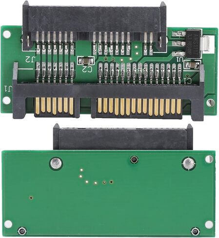 plplaaoo Micro SATA to SATA Adapter Compact Dual Voltage 16 Pin Female to 22 Pin Male Converter for 1.8 Inch SSD HDD to 2.5 Inch Drive ABS Black 54.6x26.4x6mm in Saudi Arabia
