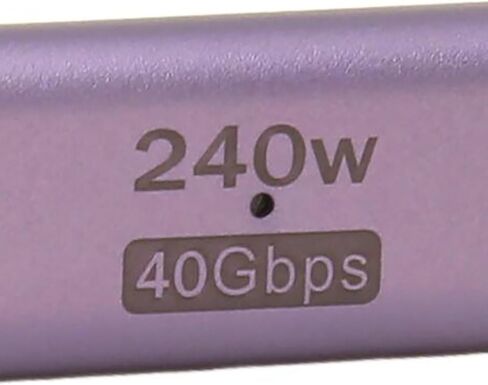 محول plplaaoo من النوع C أنثى إلى أنثى 40 جيجابت في الثانية 240 وات عالي السرعة USB C إلى USB C مادة ABS متينة حجم صغير للهاتف والكمبيوتر المحمول والكمبيوتر الشخصي in Saudi Arabia