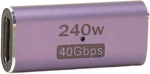 محول plplaaoo من النوع C أنثى إلى أنثى 40 جيجابت في الثانية 240 وات عالي السرعة USB C إلى USB C مادة ABS متينة حجم صغير للهاتف والكمبيوتر المحمول والكمبيوتر الشخصي in Saudi Arabia