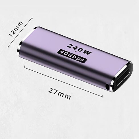 محول plplaaoo من النوع C أنثى إلى أنثى 40 جيجابت في الثانية 240 وات عالي السرعة USB C إلى USB C مادة ABS متينة حجم صغير للهاتف والكمبيوتر المحمول والكمبيوتر الشخصي in Saudi Arabia