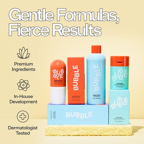 Bubble Skincare Slam Dunk Hydrating Facial Moisturizer - Natural Aloe Juice + Avocado Oil for Skin Hydration and Blue Light Protection - Daily Face Moisturizer for Sensitive Skin (50ml) in Saudi Arabia
