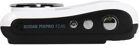 حزمة الكاميرا الرقمية Kodak Pixpro FZ45 (أبيض) تتضمن: بطاقة ذاكرة سعة 64 جيجابايت، بطاريات قابلة لإعادة الشحن، حامل ثلاثي مرن، قارئ بطاقات، محفظة بطاقات، حزام يد، مجموعة تنظيف كاملة in Kuwait