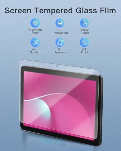Screen Protector for T-Mobile REVVL Tab 2 Android 15 Tablet 10.1 inch, 9H Hardness Tempered Glass for T-Mobile REVVL Tab 2 Tablet Anti-Scratch, Bubble Free, HD Clarity in Saudi Arabia