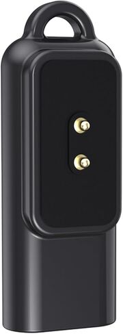 قاعدة شحن بديلة من Discool متوافقة مع Xiaomi Band 10/10 NFC/9/9 Pro/8 Active/8 Pro/Band 2، محول حامل شاحن الساعة الذكية ذكر إلى Famale من النوع C (أسود/قطعتين) in Kuwait