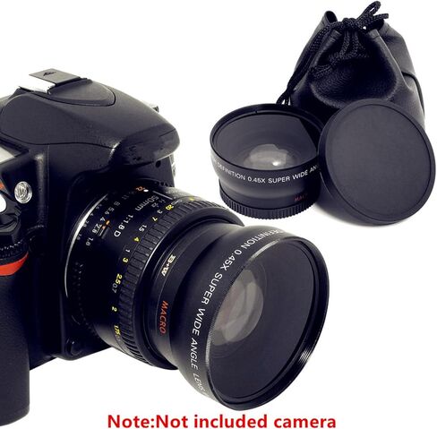 عدسة عالية الوضوح HD ذات زاوية واسعة وعدسة ماكرو لكاميرا DSLR مقاس 52 مم والكاميرا الرقمية in Kuwait