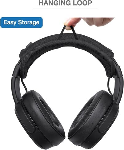 غطاء وسادة عصابة الرأس متوافق مع Skullcandy Hesh Evo، Hesh ANC، Crusher ANC 2، Crusher Evo، Riff 2، سماعة الرأس اللاسلكية Icon ANC، وسادة سميكة 6 مم، بدون سحاب متذبذب، حلقة تعليق in Saudi Arabia