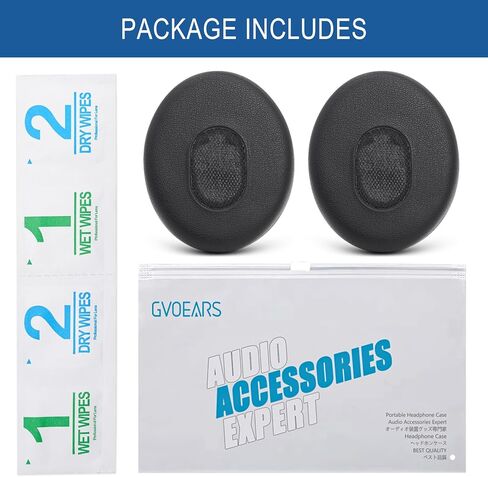 استبدال وسائد الأذن لسماعات الرأس Bose QuietComfort 3 على الأذن، وسائد الأذن GVOEARS لسماعات Bose QC3 OE1 مع جلد بروتين إسفنجي الذاكرة (أسود) in Kuwait