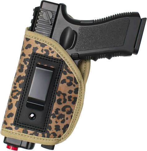 Universal IWB Gun Holster with Laser Light Concealed Carry Pistol Holster Unisex Soft Handgun Case Fits Glock 18 19 Taurus G3C w/Laser Flashlight in Saudi Arabia