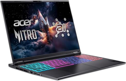 كمبيوتر محمول للألعاب acer Nitro 16S AI Copilot+ PC | معالج ايه ام دي رايزن ايه اي 9 365 | وحدة معالجة الرسومات للكمبيوتر المحمول NVIDIA GeForce RTX 5070 Ti | شاشة WQXGA IPS 180 هرتز مقاس 16 بوصة | 32 جيجابايت DDR5 | 2 تيرابايت Gen 4 SSD | Wi-Fi 6E | AN16 in Saudi Arabia