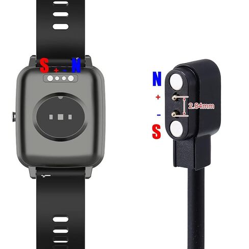 قطعتان من شاحن الساعات الذكية مع كابل شحن بيانات USB عالمي ثنائي الدبوس وشاحن مغناطيسي متوافق مع Umidigi Uwatch 3/Uwatch Ufit/Uwatch GT in Kuwait