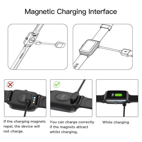 قطعتان من شاحن الساعات الذكية مع كابل شحن بيانات USB عالمي ثنائي الدبوس وشاحن مغناطيسي متوافق مع Umidigi Uwatch 3/Uwatch Ufit/Uwatch GT in Kuwait