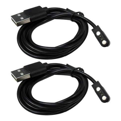 قطعتان من شاحن الساعات الذكية مع كابل شحن بيانات USB عالمي ثنائي الدبوس وشاحن مغناطيسي متوافق مع Umidigi Uwatch 3/Uwatch Ufit/Uwatch GT in Kuwait