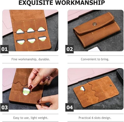 قطعتان من صندوق بطاقات الذاكرة العملي، حزمة بطاقات قديمة مع فتحات تخزين، حقيبة حمل مدمجة لمنظم الحماية الصغير للسفر والاستخدام اليومي in Kuwait