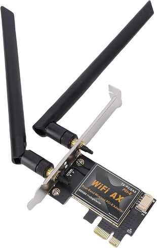 بطاقة EBTOOLS WiFi 6 Pcie، 1800 ميجابت في الثانية، محول شبكة لاسلكية لسطح المكتب لـ 10، 11، OFDMA، MU MIMO، نطاق مزدوج 2.4G 5G، هوائيان خارجيان متعدد الاتجاهات 8dbi، تشفير Wpa3 in Kuwait